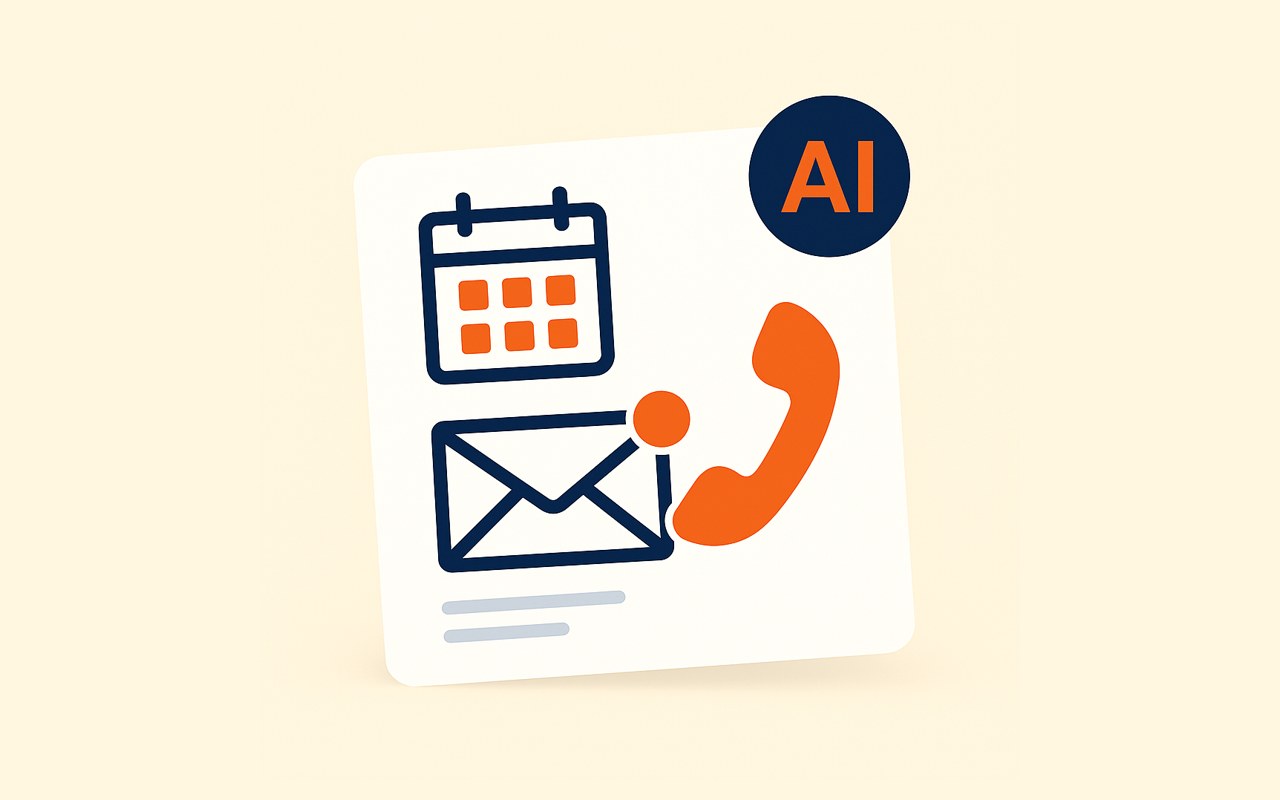 ИИ для секретаря: телефон, корреспонденция, ноутбук с почтой, бейдж AI